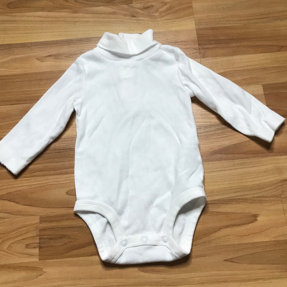 White Turtleneck Onesie